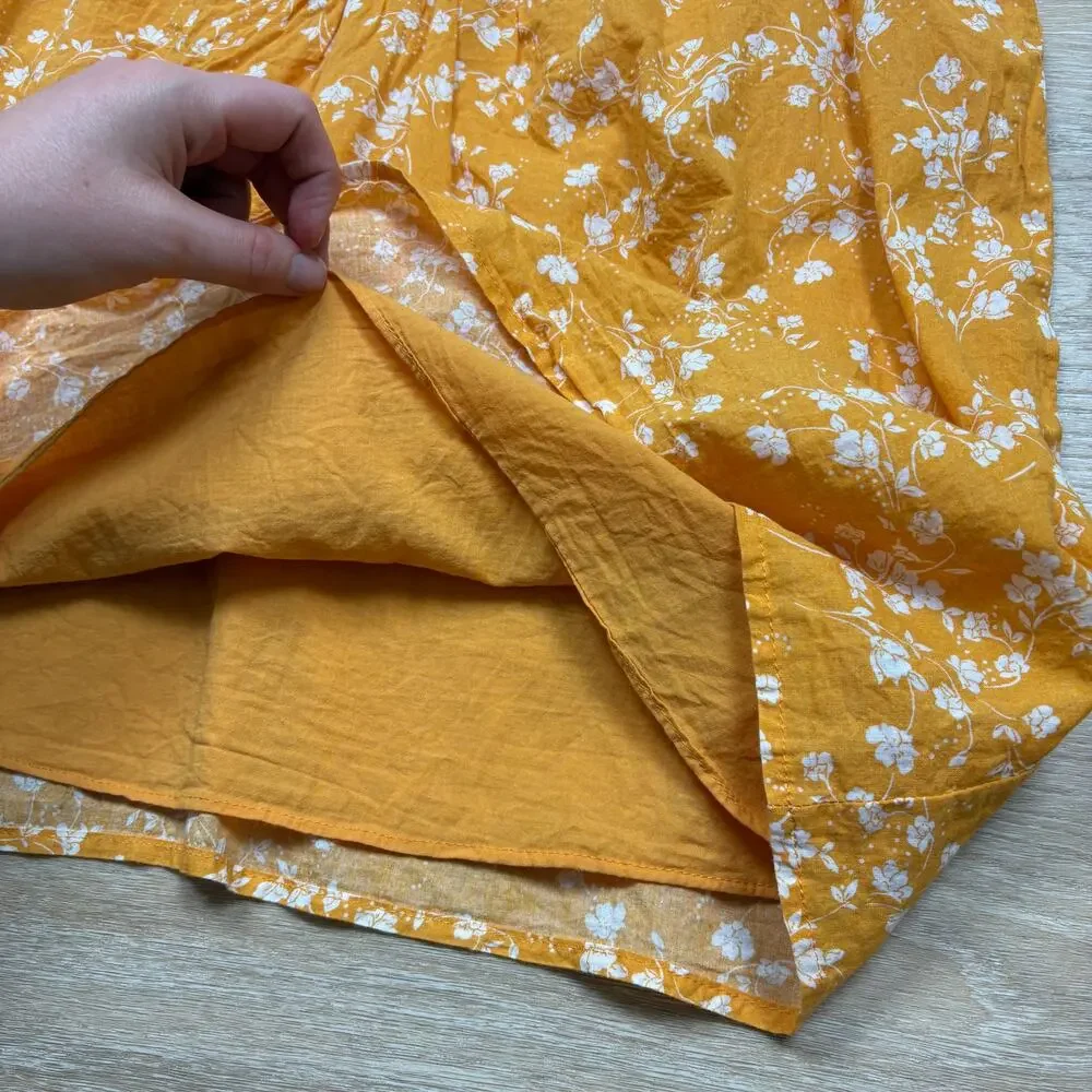 Anthropologie Maeve Med Martell Floral Tank Blouse Women’s‎ XL Color Marigold - Picture 2 of 5